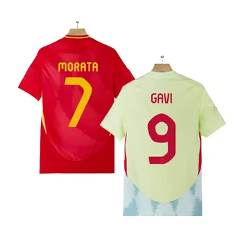 Customize the latest 2024 Spain national team football shirt with logo and digital print sublimation soccer jersey