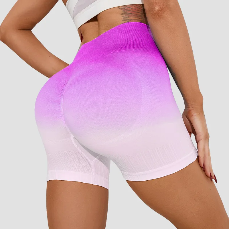 Best Selling Gradual Seamless Yoga Breathable Tight Yoga Sports Shorts Fitness Women Running Shorts