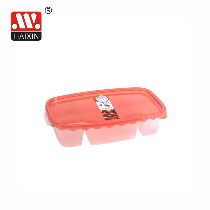 In Stock Portable Reusable 2 3 compartment Plastic Divided Bento Lunch Boxes Set Food Containers box