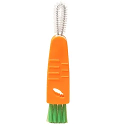 2023 Household cleaning cup rubber ring groove Milk bottle Vacuum cup cover gap cleaning brush plastic 3 in 1 Cup brushes