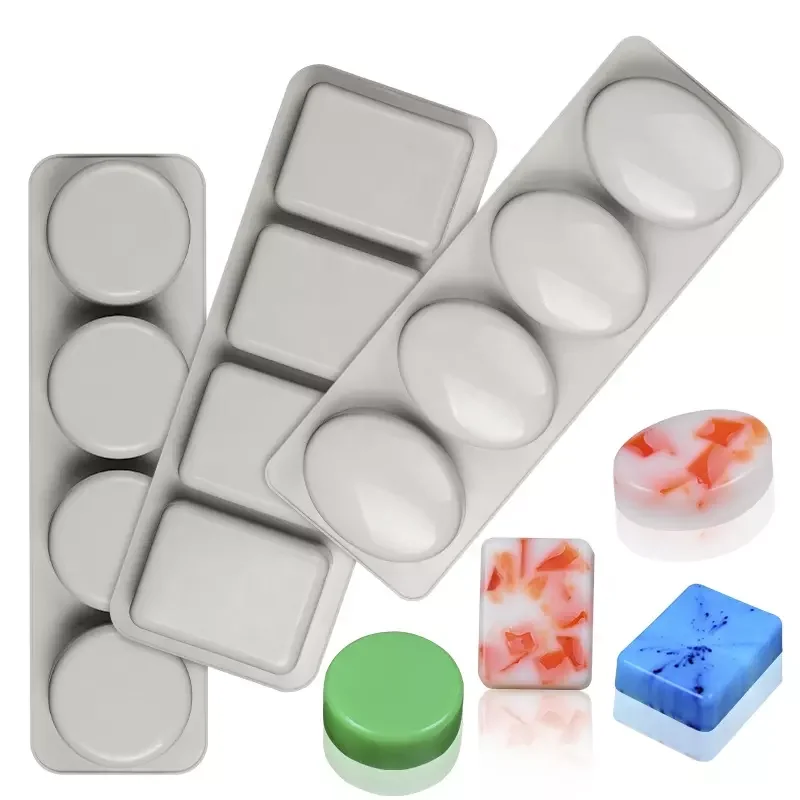 3 Pcs/Set Hot Selling Silicone Soap Molds 3D Handmade Soap Mold Customized Silicone Molds For Soap Making Tray