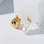 Pearl Pendants Pearl Ball Pendant Baroque Pearl Pendants Gold Ball Jewelry Men Diy Necklace Women