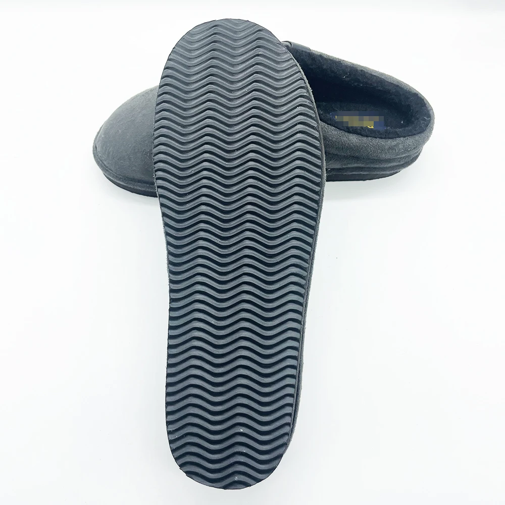 Men's Two-Tone Memory Foam Slippers Black Autumn Winter Home Slipper Warm Indoor Bedroom Slides Cotton Shoes