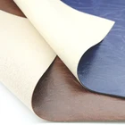 Leather Leatherette Classic Design Embossing Textured Faux Pvc Leather Brush Backing Luggage Leatherette Fabric Roll