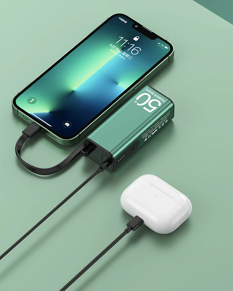 Bank Kuasa Mengecas Pantas OEM Bank Kuasa Mudah Alih Mudah Alih 5000mAh Bank Kuasa Kecemasan