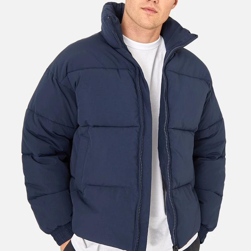 Men's Waterproof Reversible Puffer Jacket with 100% Polyester Shell and Custom Logo Options