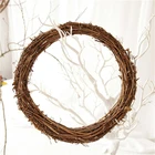 Garlands Factory Price Bell Christmas Wreath Handmade Rattan Pendant Garlands