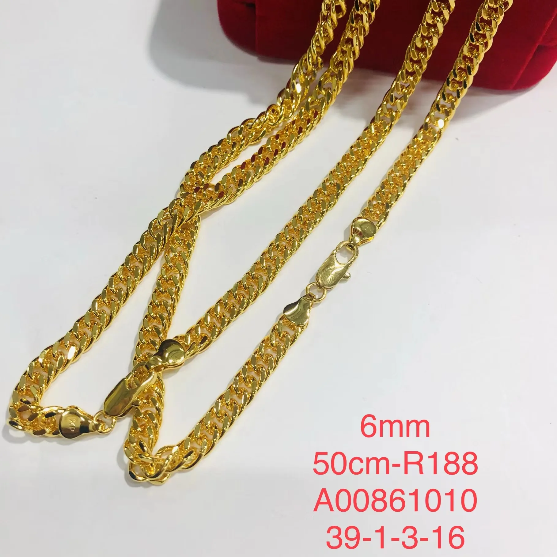 Xuping Cubano Figaro De Dubai K Chapado En Oro Collar De Cadenas Para