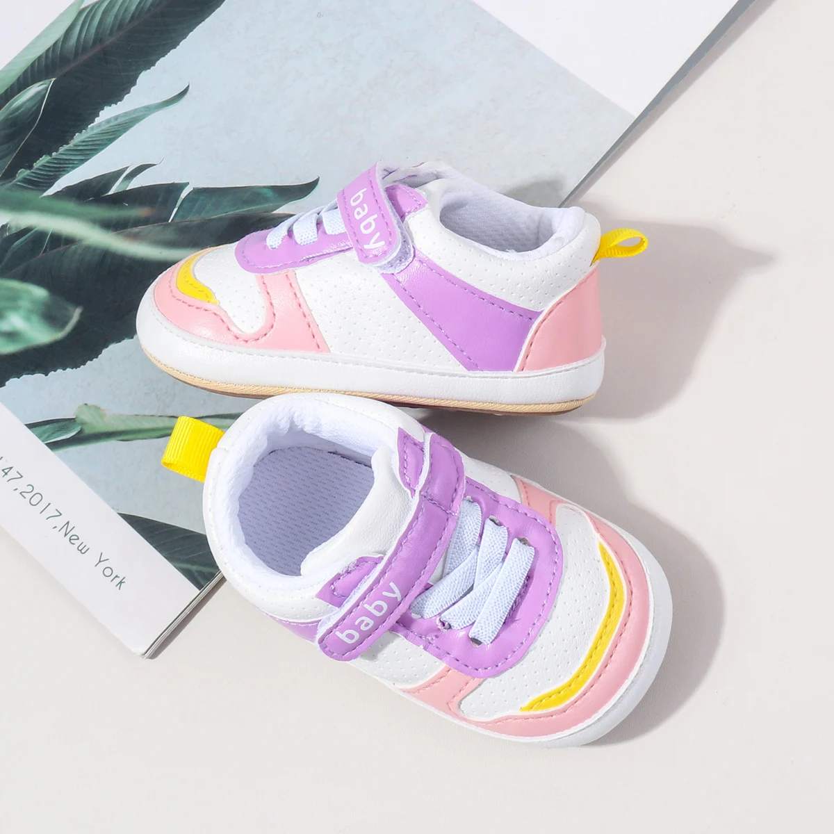 New Arrival Hook&Loop Baby Toddler Sport Shoes Spring Autumn Anti-slip Outsole Toddler Baby Walking Shoes details