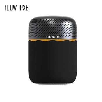 100W 10400mah NFC 5pcs driver Big power Wireless Speakers Bass Sound Portable Bluetooth Speaker With TF Card AUX USB Powr bank