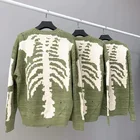 Sweater Quality Sweater 2021 Fall Sweater Pullover Loose Sweater Crew Neck Jacquard Skeleton Sweater