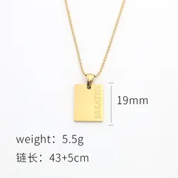 Minimalist Non Tarnish 18k Gold Stainless Steel Letter Pendant Necklace  Women Beads Chain alphabet Choker Necklace For Gift