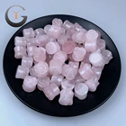 Custom Pattern Nature Stone Ear Plugs Gauge Earring Flesh Tunnel Pink Stone Ear Expander Piercing