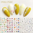 Stickers Adhesive 2021 New 5D Flower Nail Art Stickers Adhesive Abstract Facial Nail Stickers