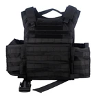 Vest Multi Camo Military MOLLE Tactical Plate Carrier Assault 1000 Denier Nylon PU Tactical Vest