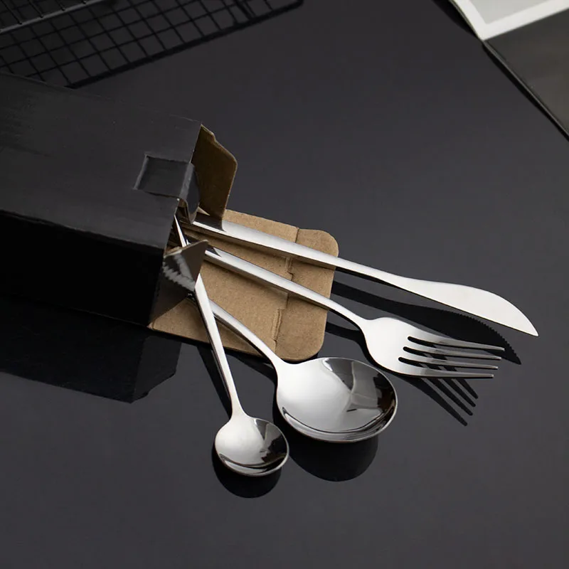 Mirror Polish Stainless Steel 24pcs Cutlery Set Spoon Fork Knife Flatware Set Gift Box