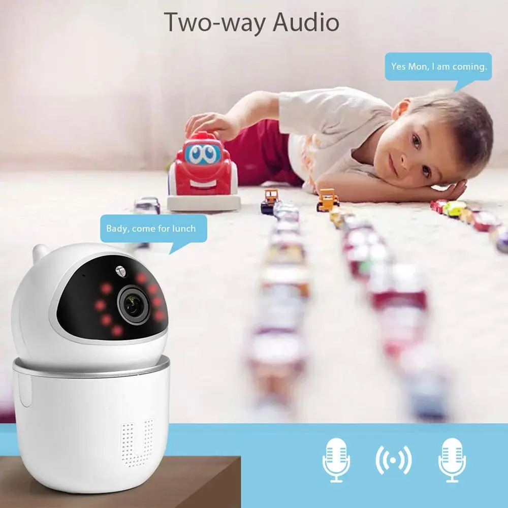 smart baby monitor auto-tracking 1080p tuya security home wifi