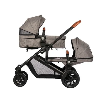3 in 1 two twin baby stroller for 0-3 years double