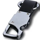 Key Multifunction Key Rings. LED Light And Bottle Opener Metal Leather Keychain.Chinese Factory Supply Custom LOGO