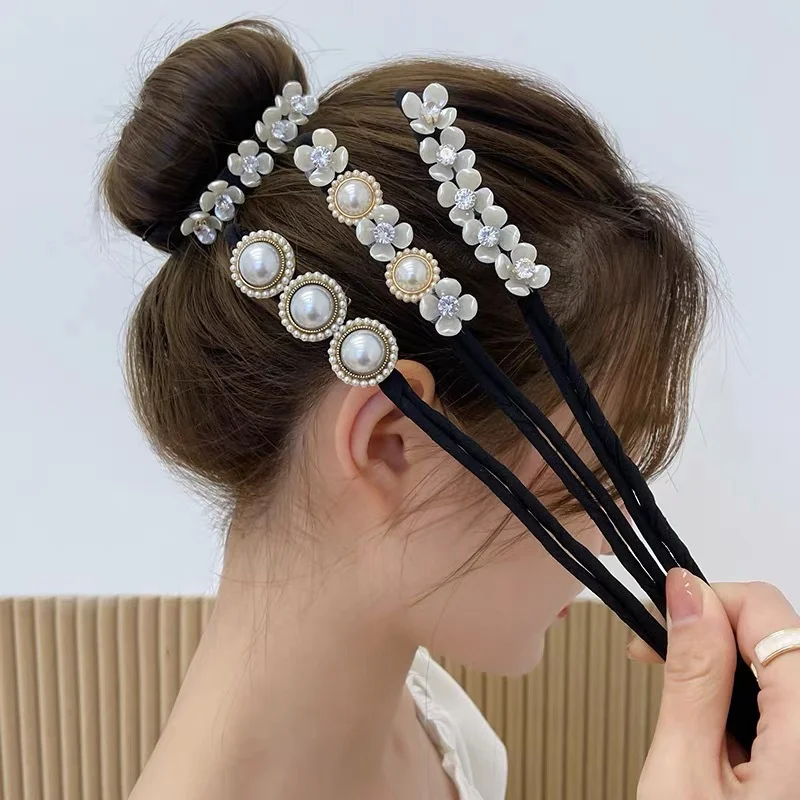 Fashion Elegant Hair Pin Holder Magic Pearl Flower Synthetic Hair Bun Maker  Cute Scrunchies For Hair - Buy Hair Bun Maker,Elegant Hair Pin,Cute  Scrunchies For Hair Product on 