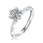 Engagement Diamond Ring Ex High Quality Wedding Engagement Diamond Silver Ring 925 Women Moissanite