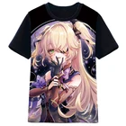 Shirt Clothes T-shirt Cartoon Milk Silk T Shirts Men Original Shirt Genshin Impact Anime Clothes T-shirt Men