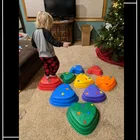Kids 6 PCS Kids Stackable Wave Blocks Jump Off Jo Rock Steady Balance Stepping Stones