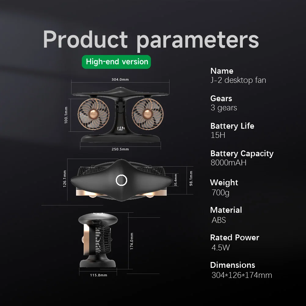 Battery Desktop Fan, Portable, 5V, USB - detail 12