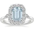 Jewelry 925 Silver Womens Ring Women Jewelry 925 Sterling Silver Synthetic Aquamarine Rectangular Cut Wedding Bridal Ring
