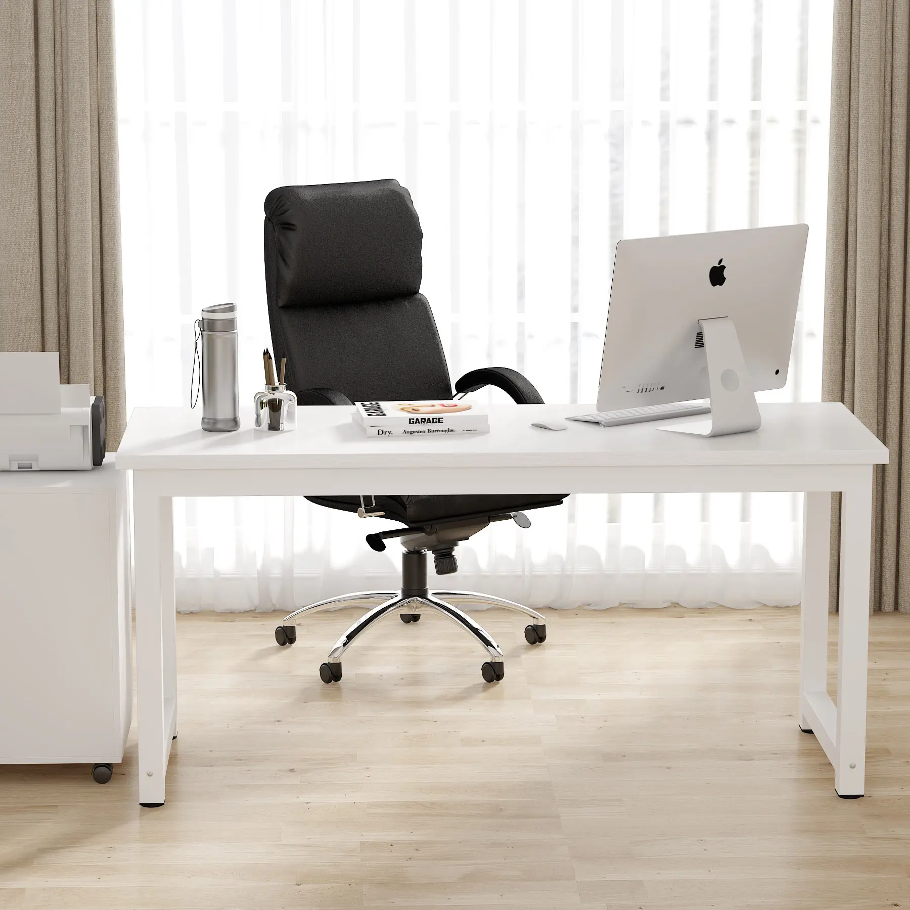 Hot Selling White Simple Writing Desks Office Computer And Study Tables For Sale