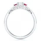 Round Shape Colorful Sapphire Jewelry In 925 Sterling Silver Eternal Wedding Ring For Women