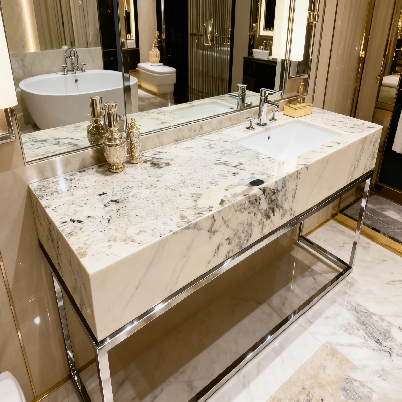 product natural stone alaska white granite modern polished for hotel villa apartment washroom bathroom restroom-5