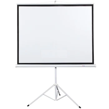 Portable rack projection screen 100 inch Matt White HD Floor Foldable Stand Tripod frame Projector Screen For Home School