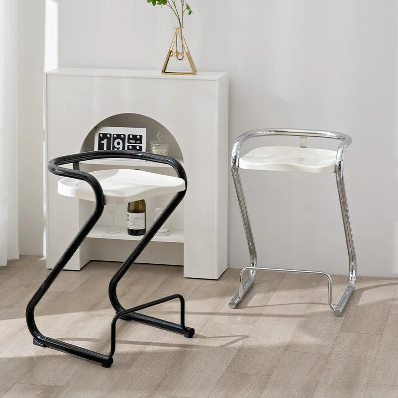Modern minimalist bar stool high chair metal frame chair