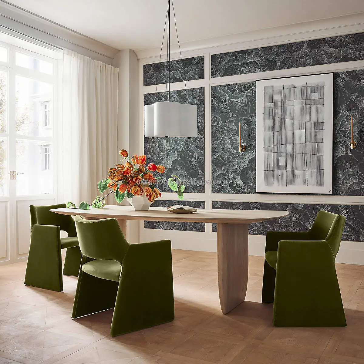 indoor table and chairs dining room furniture olive green velvet dining armchair