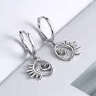 Hoop Silver Earrings Hoop Gold New Arrival Drop Designer Hoop Zirconia Sterling Silver 925 Evil Eye Earrings