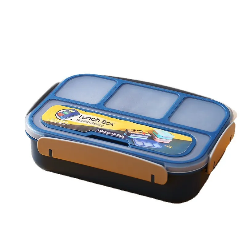 Portable Take Away Food Containers School Bento Box With Compartment Leakproof  PP Sealed Kids Lunch Box