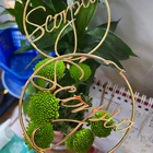 Bamboo Earrings New Design Custom Name Leo Bamboo Zodiac Sign Hoop Earrings For Women