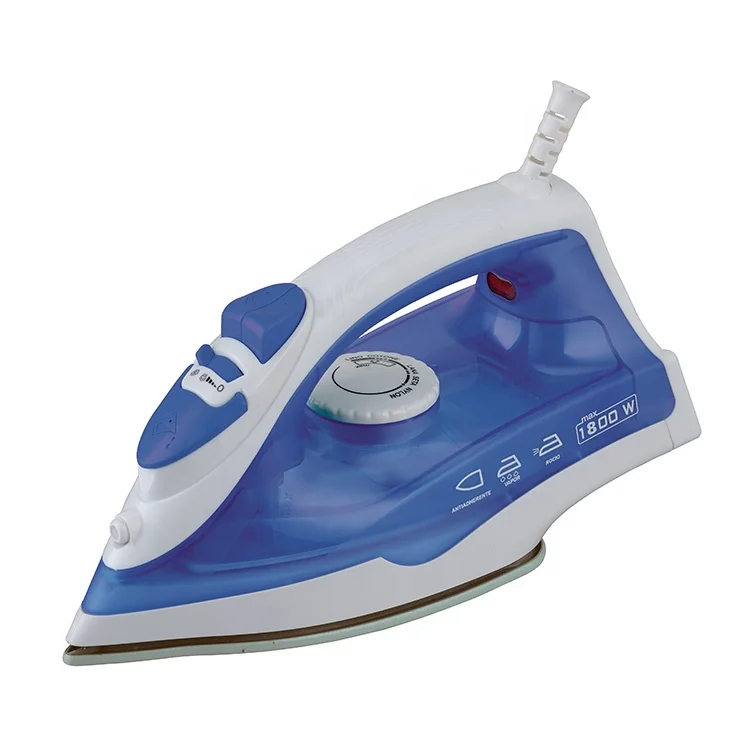 New 1600W Electric Compact Steam Spray Iron Non Stick Stainless Steel Soleplate 
