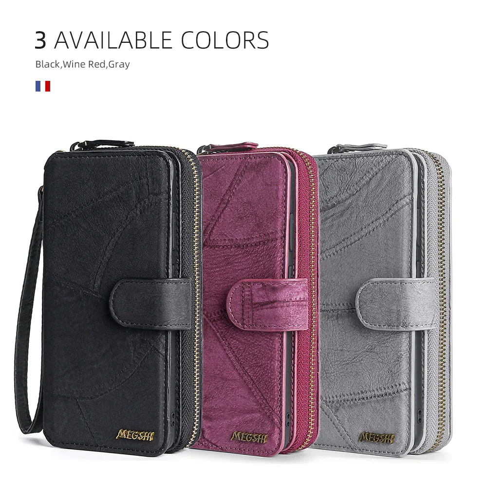 Multi-function PU Leather Wallet Phone Case For iPhone 14 13 12 11 Pro Max Xs Xr Xs Max Samsung S22 S21 S20 Ultra
