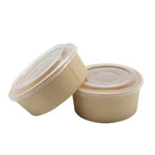 Brown Bowl Custom Disposable Salad Brown Kraft Paper Bowl