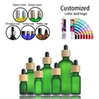 Bottle Perfume Hot Small Bottle 5ml 10ml 15ml 20ml 30ml 50ml 100ml Green Bamboo Dropper E Liquid Glass Perfume Bottle