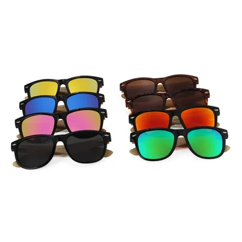 2024 New classic wood sunglasses polarized wooden sunglasses custom logo square frame bamboo sunglasses