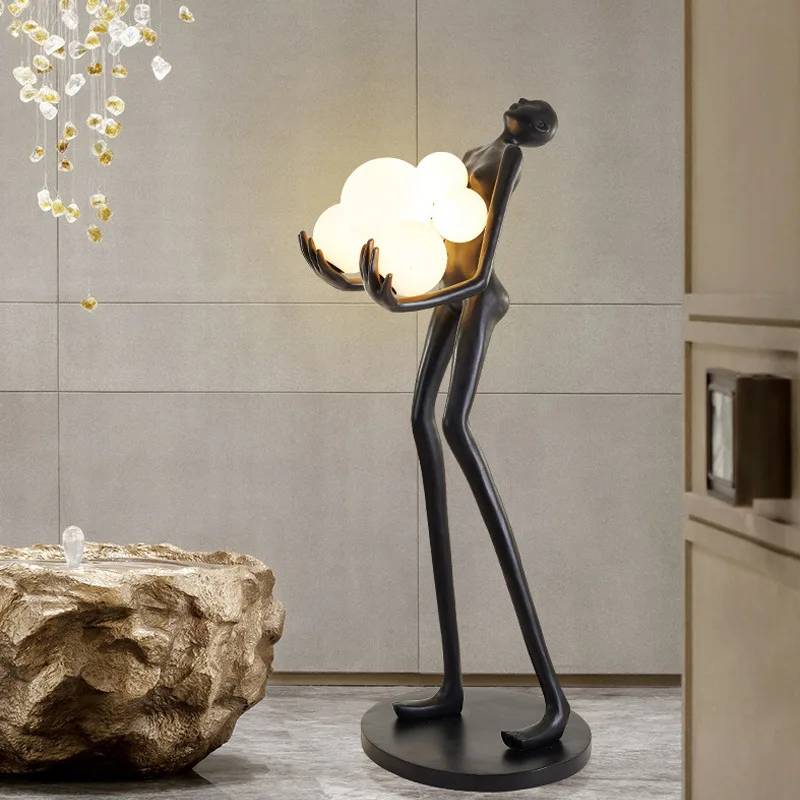 led sculptural floor lamp