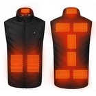 Waistcoat Mens Rechargeable Battery Heated Quilted Vest Thermal Cotton Padded Waistcoat For Hiking