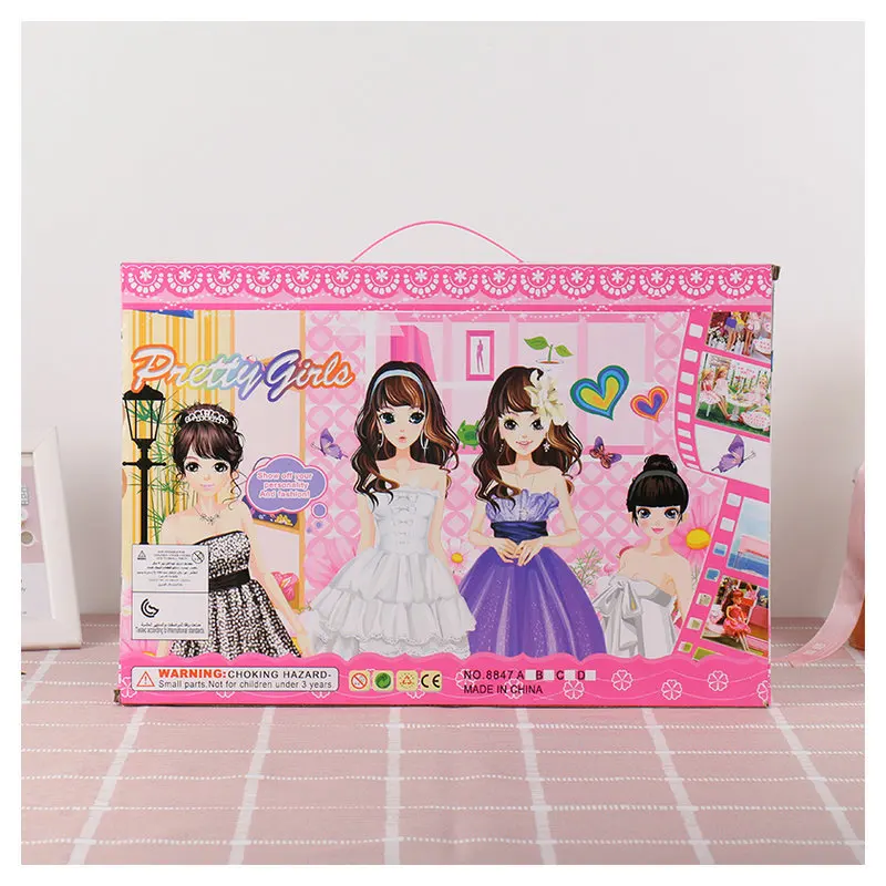 Children's Dressing Wedding Doll Play House Toy Birthday Gift Set Gift Box Doll Det