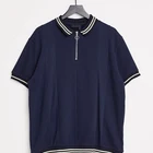 Polo Shirt MGOO Polo Shirt With Zip Neck And Concealed Zipper