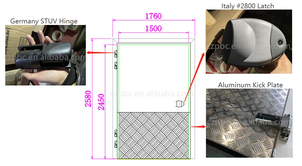 Cold Room Storage, Aluminium, pu, 100MM - detail 22