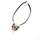 Pearl Jewelry Pearl Necklaces Womens Vintage Geometric Colorful Reisn Stones Pearl Leather Necklace Jewelry