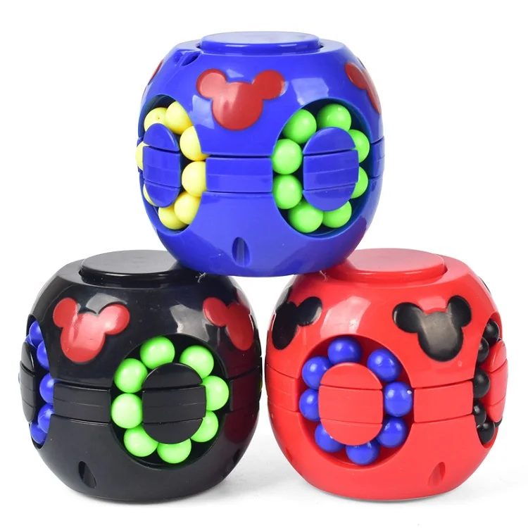 Magic Spinner Circle Fidget Puzzle Can Cube Beans Brain Teaser Stress Relief Toy 
